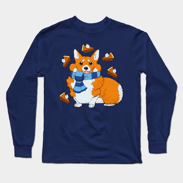 Corgi Pie Long Sleeve T-Shirt by mcbenik